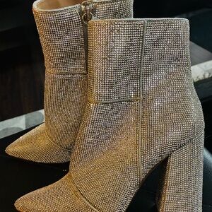 Steve Madden - Elegant Rhinestone Ankle Boots